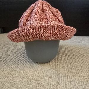 Vintage Granny Knit Pink Bucket Hat